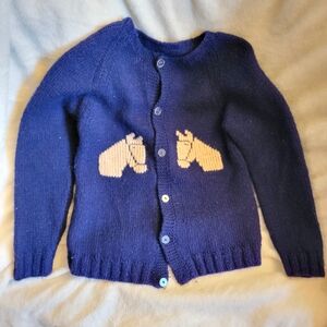 Vintage children's horse sweater RARE OOAK